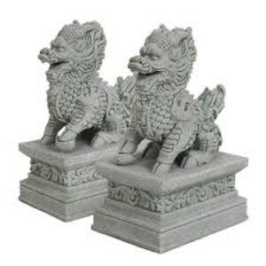 kowaku 2 Pieces Mini Kirin Statues Aquarium Decoration Small Kirin Figurines An